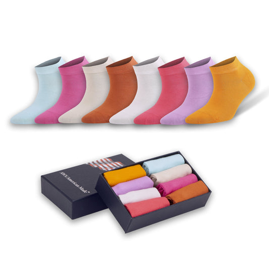 Women'S Bamboo Low Cut Ankle Socks – Soft, Thin & Breathable | 8 Pairs with Gift Box