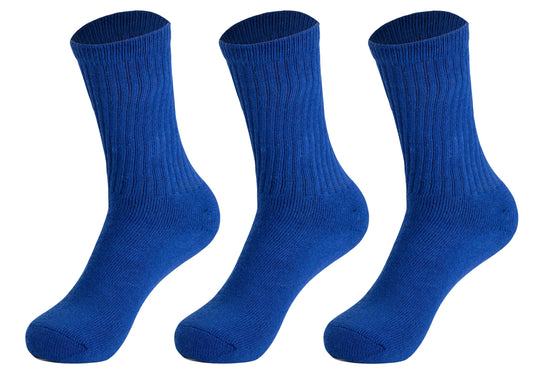 3 Pairs Cotton Crew Socks for Women – Soft, Breathable & Cushioned Athletic Sport Socks, Size 9-11